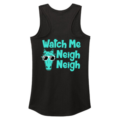 Women's Triblend Tank - watch me neigh neigh - black Thumbnail