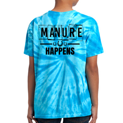 Youth Tie-Dye Shirt - manure happens Thumbnail