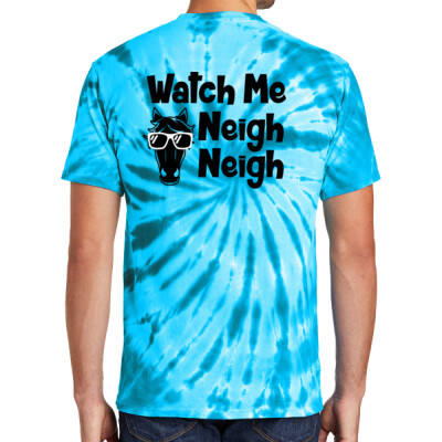 Adult Tie-Dye Shirt - watch me neigh neigh Thumbnail