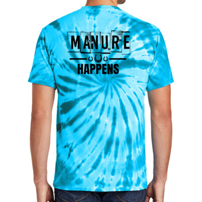 Adult Tie-Dye Shirt - manure happens Thumbnail
