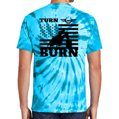 Adult Tie-Dye Shirt - turn and burn Thumbnail