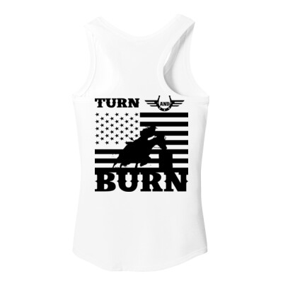 Women's Triblend Tank - turn and burn Thumbnail