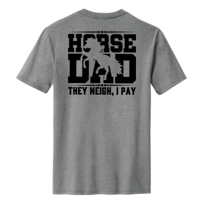 Adult unisex cotton blend tee - Horse Dad  Thumbnail