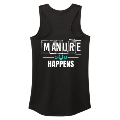 Women's Triblend Tank - Manure Happens - black Thumbnail