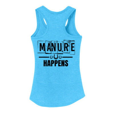 Women's Triblend Tank - Manure Happens - turquoise  Thumbnail