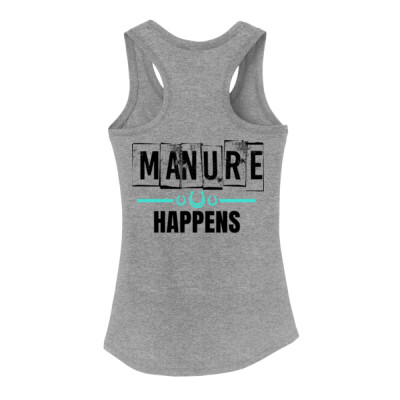 Women's Triblend Tank - Manure Happens - grey Thumbnail