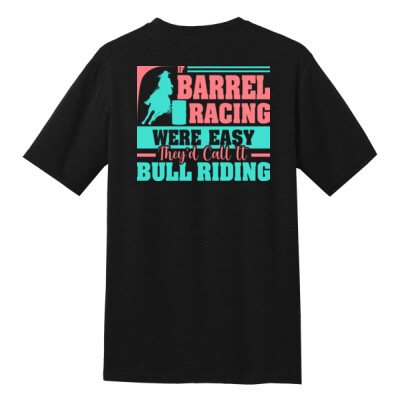 Adult unisex cotton blend tee - Barrel Racing Thumbnail